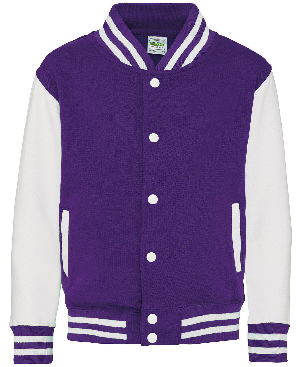 Peysa AWDis Just Hoods JH43J – Purple/White – 12/13 Years