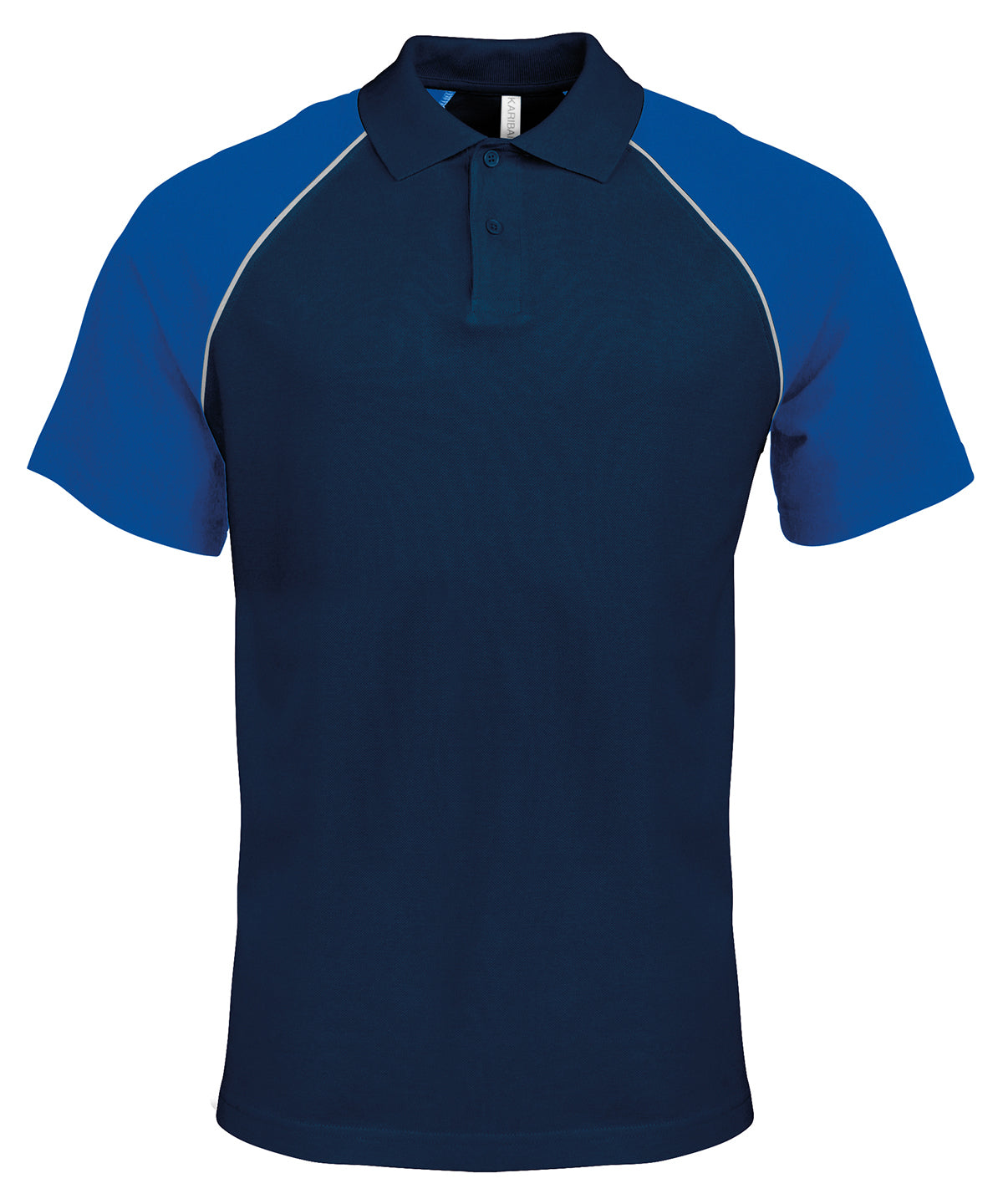 Pólóbolur Kariban KB226 – Navy/Light Grey/Royal – 2XL