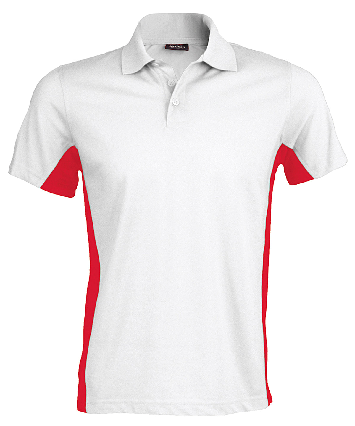 Pólóbolur Kariban KB232 – White/Red – 2XL