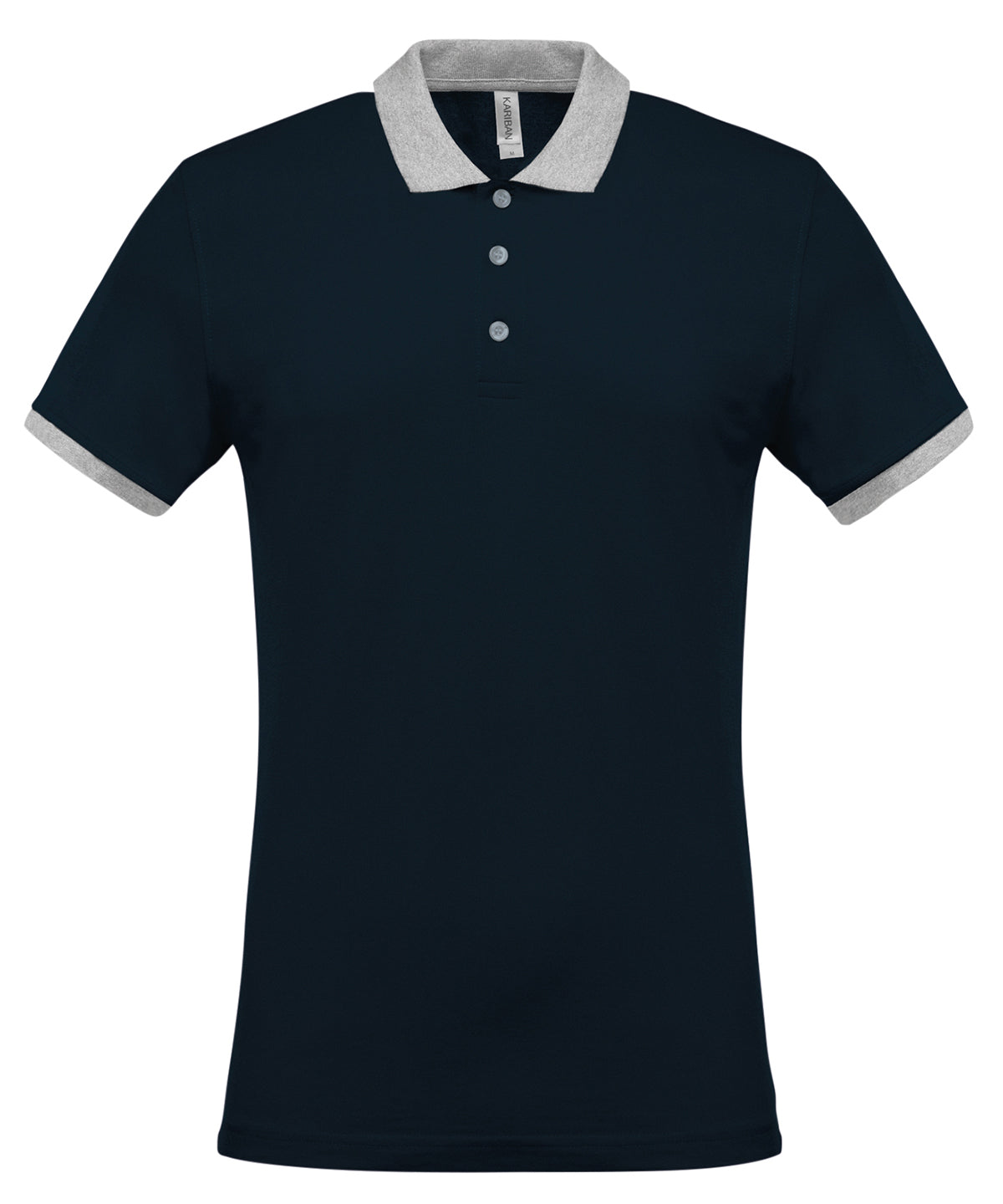 Pólóbolur Kariban KB258 – Navy/Oxford Grey – 3XL