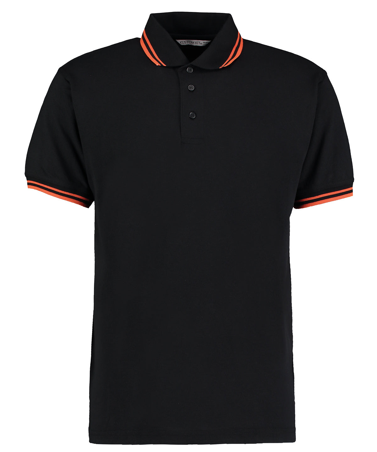Pólóbolur Kustom Kit KK409 – Black/Orange – 3XL