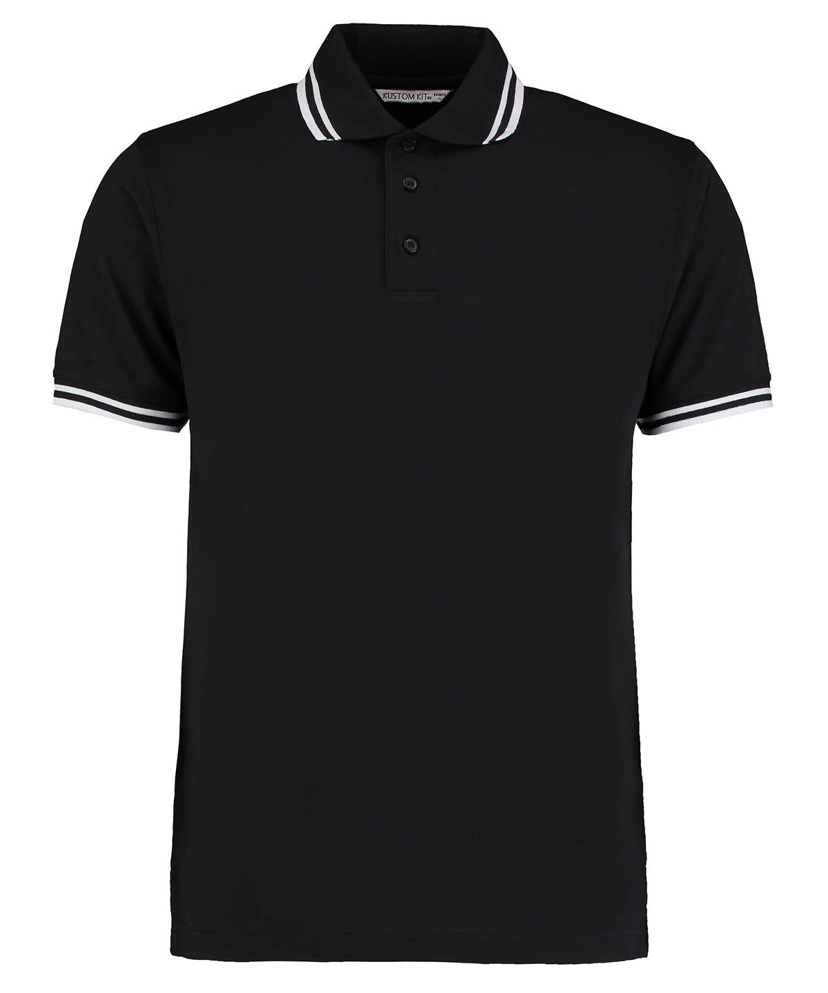 Pólóbolur Kustom Kit KK409 – Black/White – 3XL