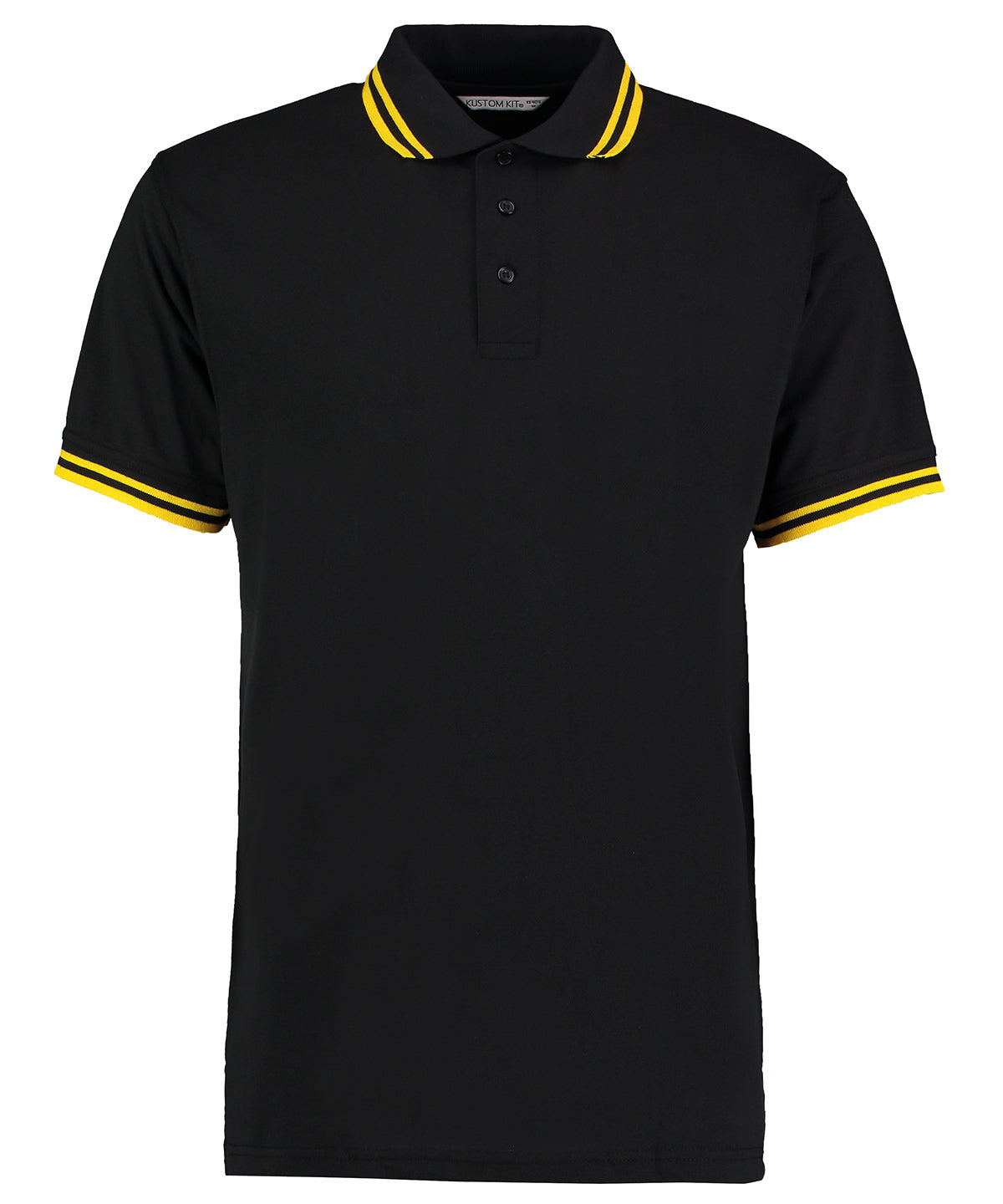 Pólóbolur Kustom Kit KK409 – Black/Yellow – 3XL