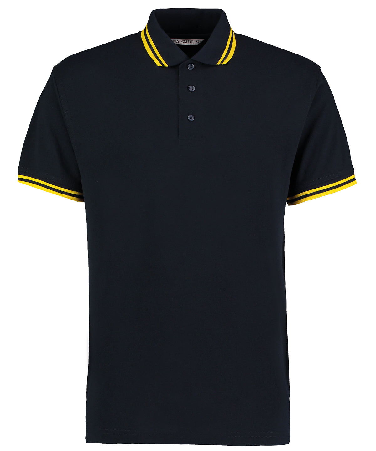 Pólóbolur Kustom Kit KK409 – Navy/Yellow – 3XL