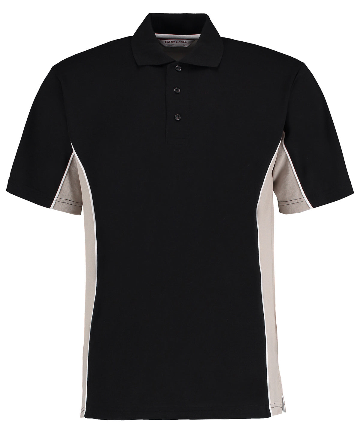 Pólóbolur Kustom Kit KK475 – Black/Grey/White – 3XL