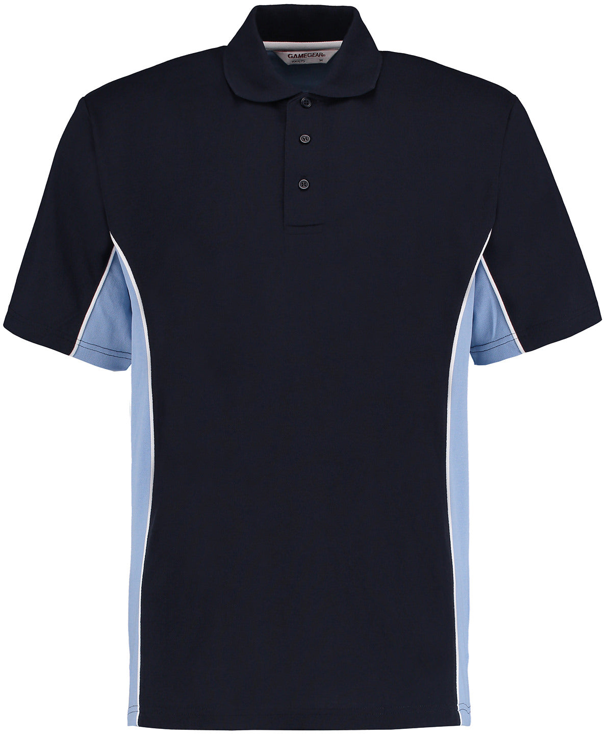 Pólóbolur Kustom Kit KK475 – Navy/Light Blue/White* – 3XL