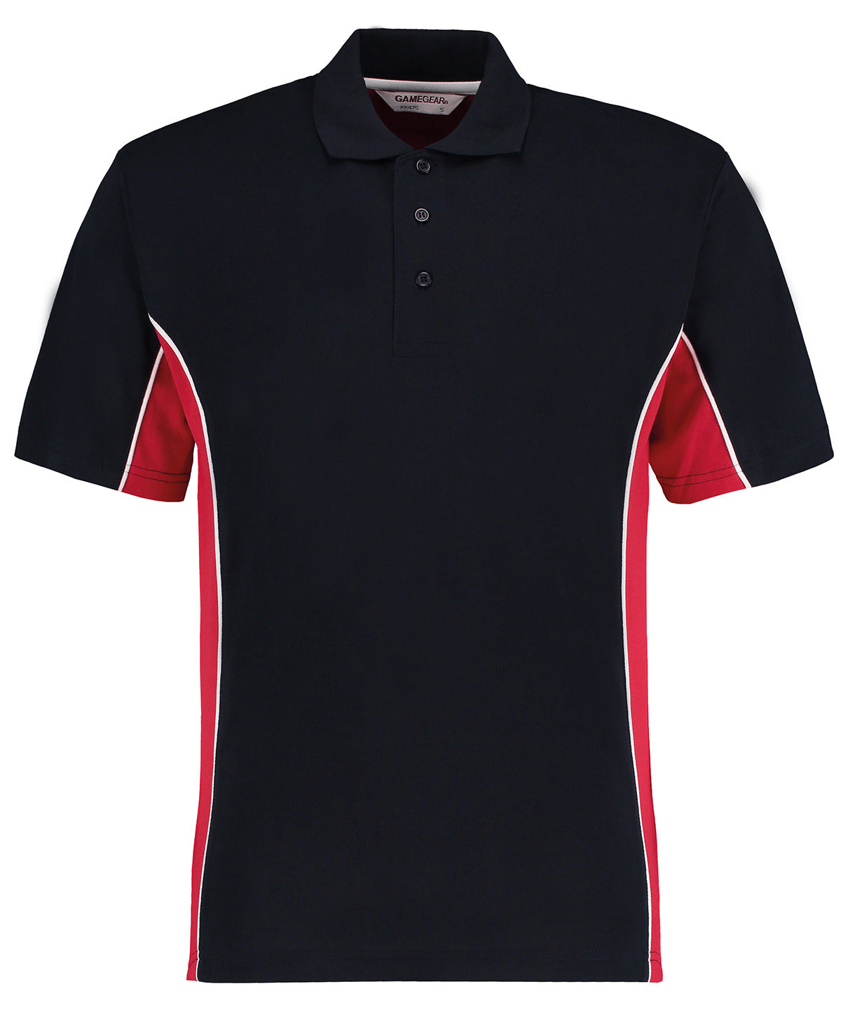 Pólóbolur Kustom Kit KK475 – Navy/Red/White – 3XL