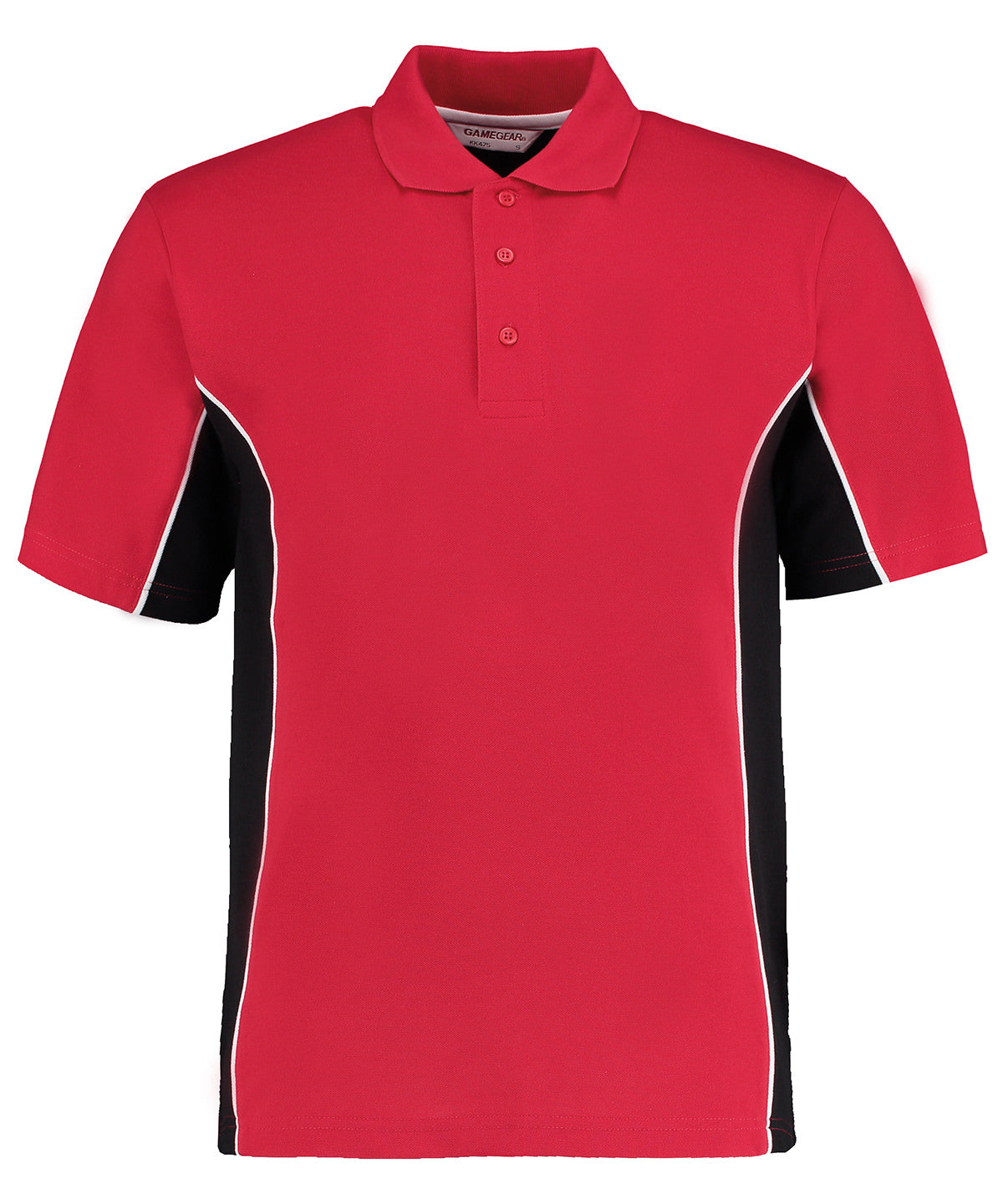 Pólóbolur Kustom Kit KK475 – Red/Black/White – 3XL