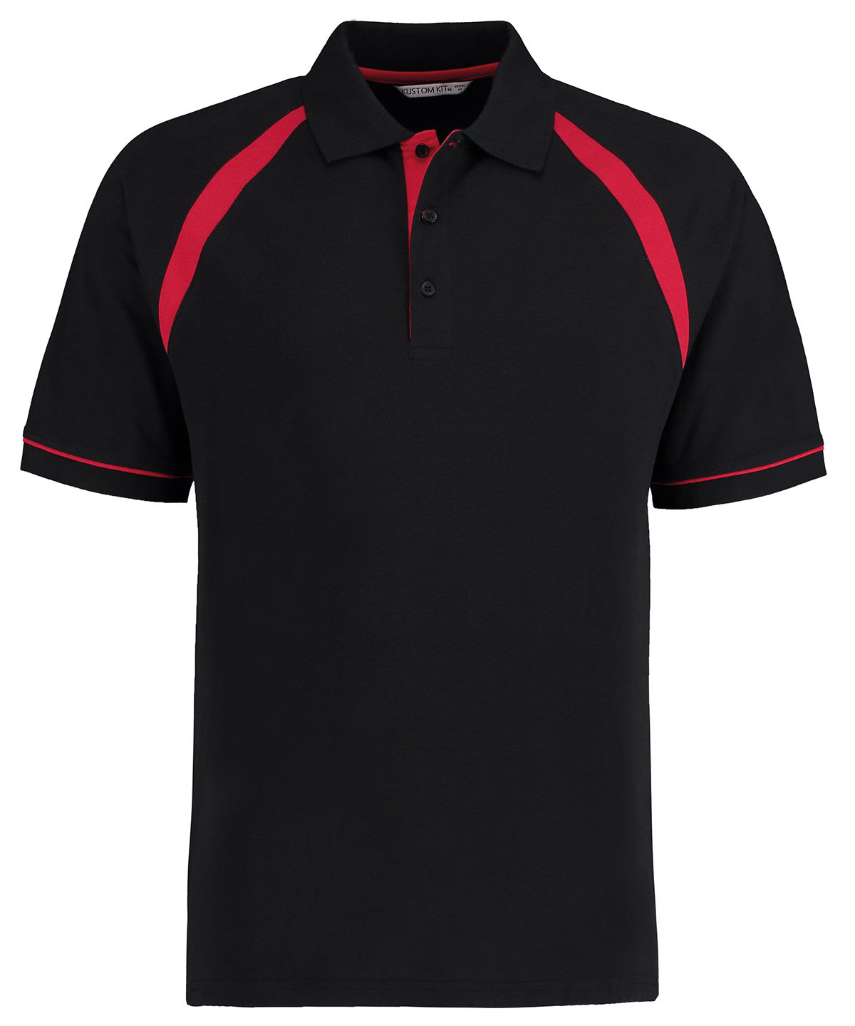Pólóbolur Kustom Kit KK615 – Black/Bright Red – 2XL
