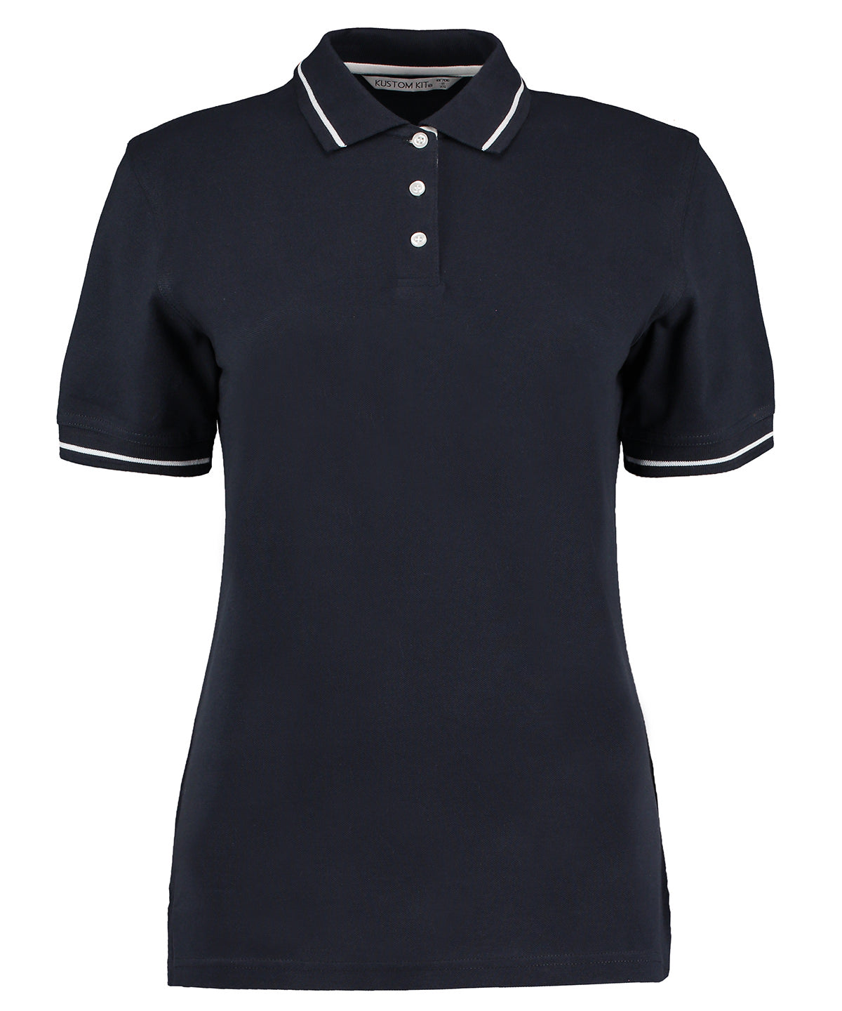 Pólóbolur Kustom Kit KK706 – Navy/White – Wom 20