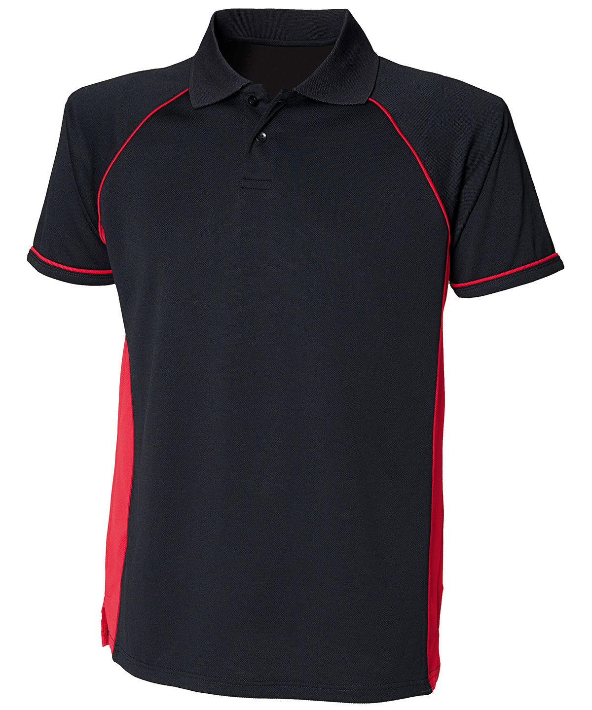 Pólóbolur Finden & Hales LV310 – Black/Red/Red – 2XL