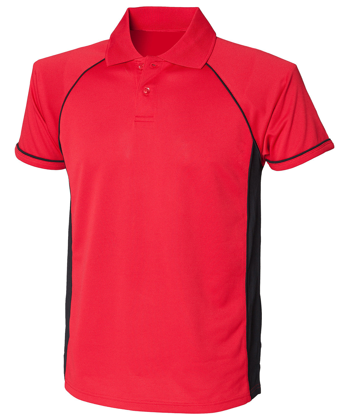 Pólóbolur Finden & Hales LV310 – Red/Black/Black – 2XL