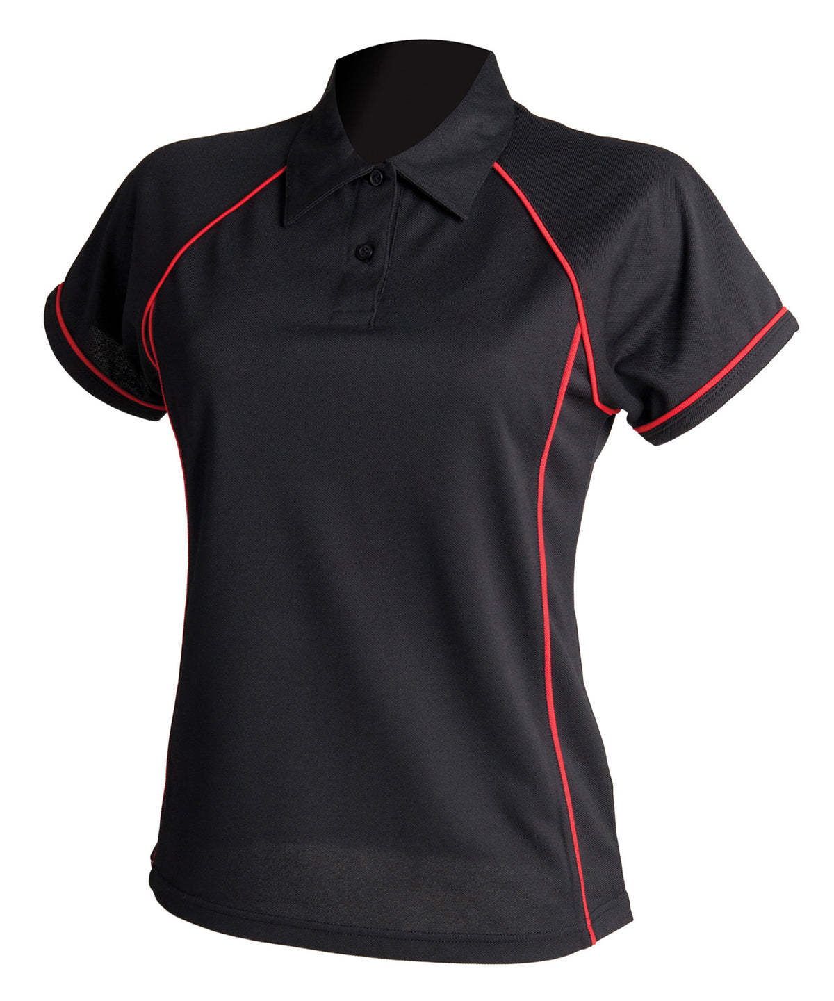 Pólóbolur Finden & Hales LV371 – Black/Red – 2XL