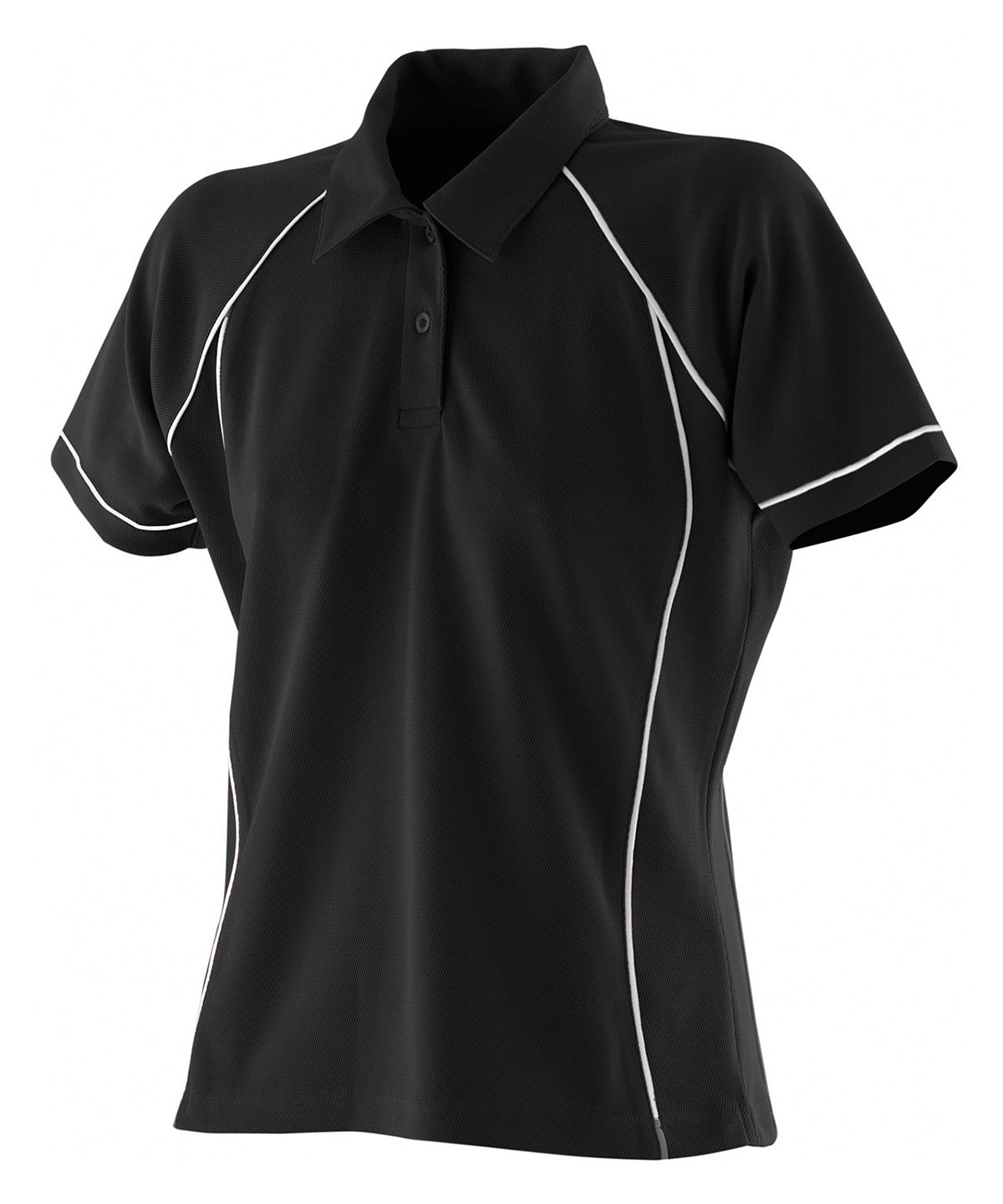 Pólóbolur Finden & Hales LV371 – Black/White – 2XL