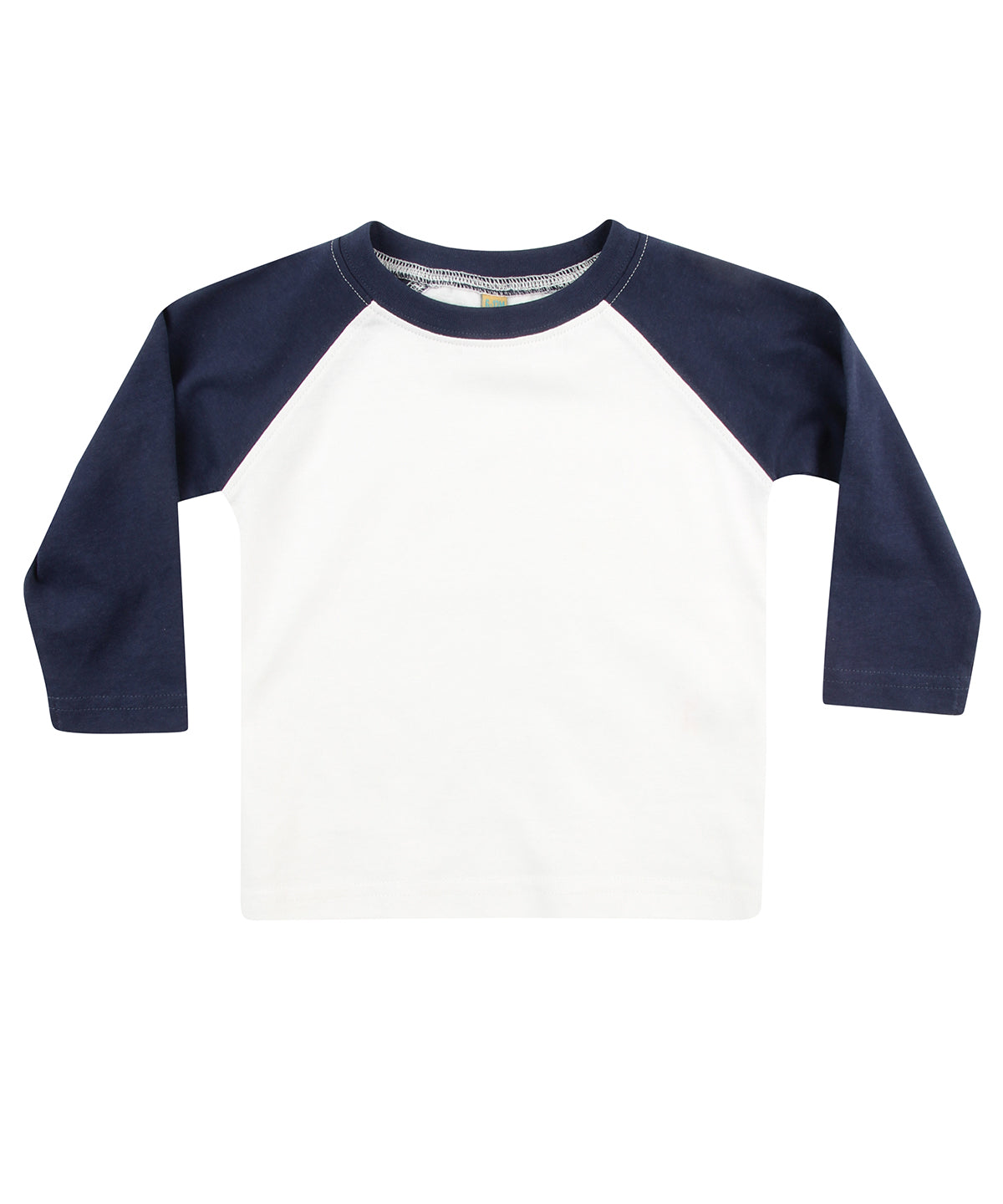 Stuttermabolur Larkwood LW25T – White/Navy – 24/36 Months