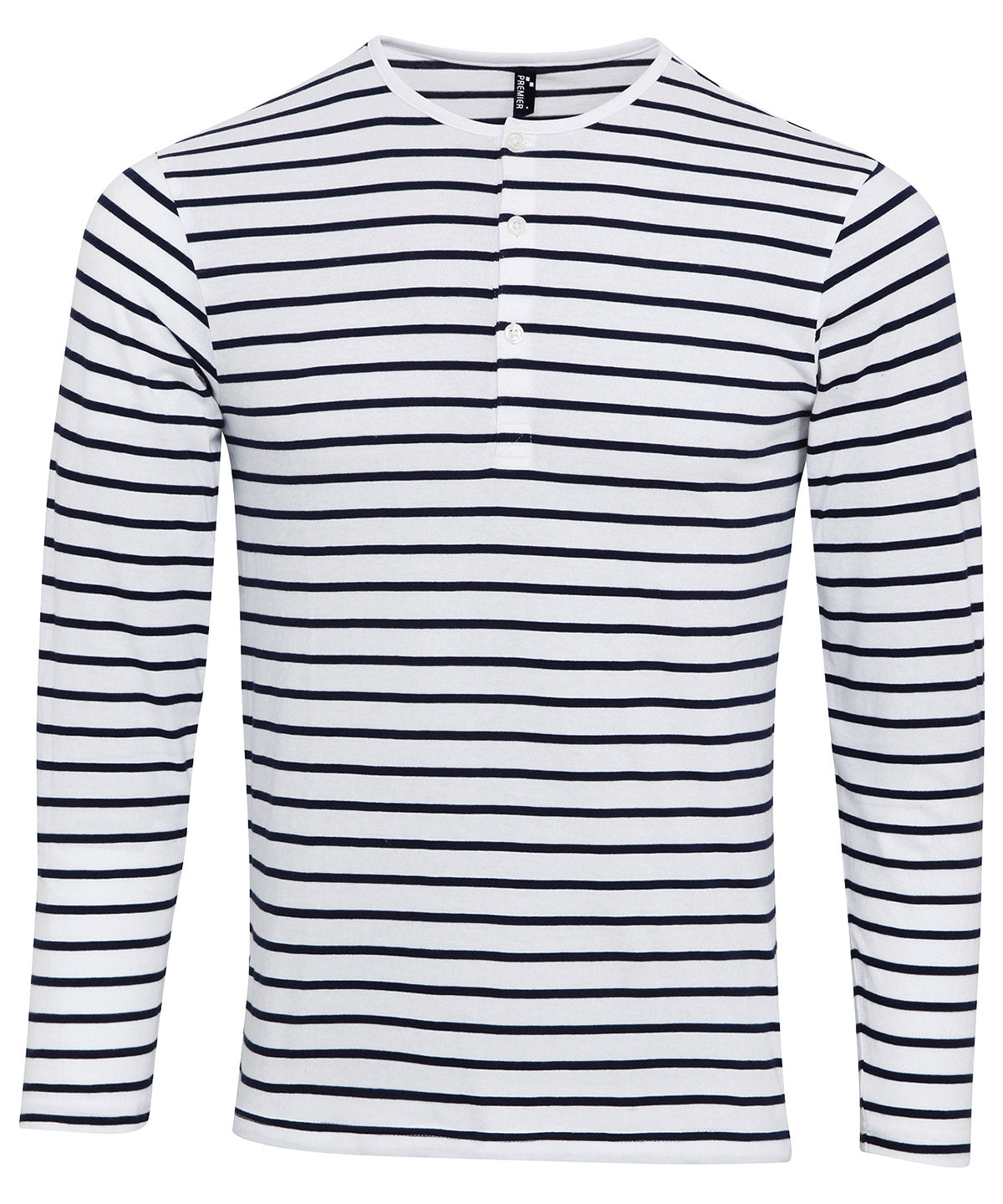 Stuttermabolur Premier PR218 – White/Navy – 3XL