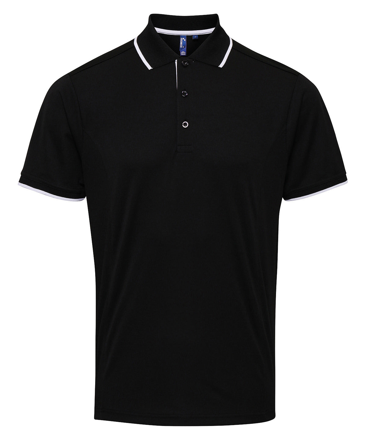 Pólóbolur Premier PR618 – Black/White – 4XL