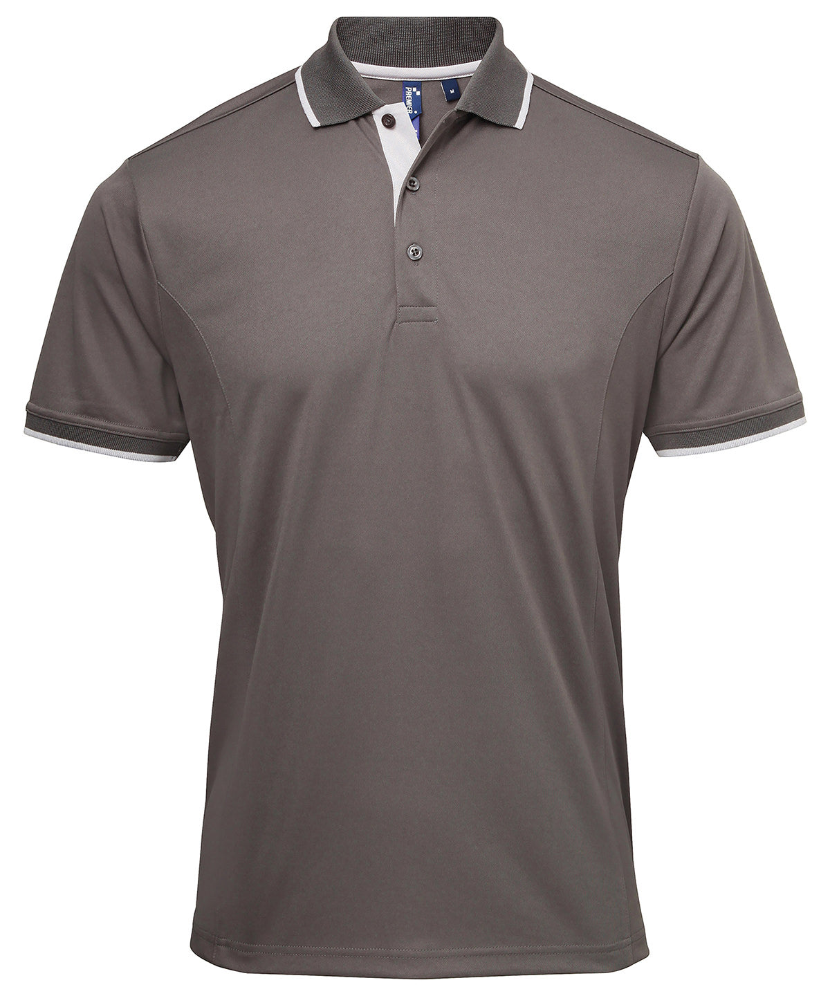 Pólóbolur Premier PR618 – Dark Grey/Silver – 4XL