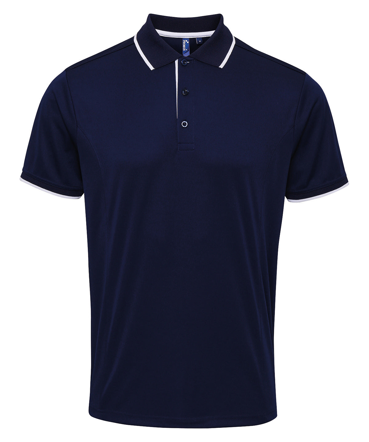 Pólóbolur Premier PR618 – Navy/White – 4XL