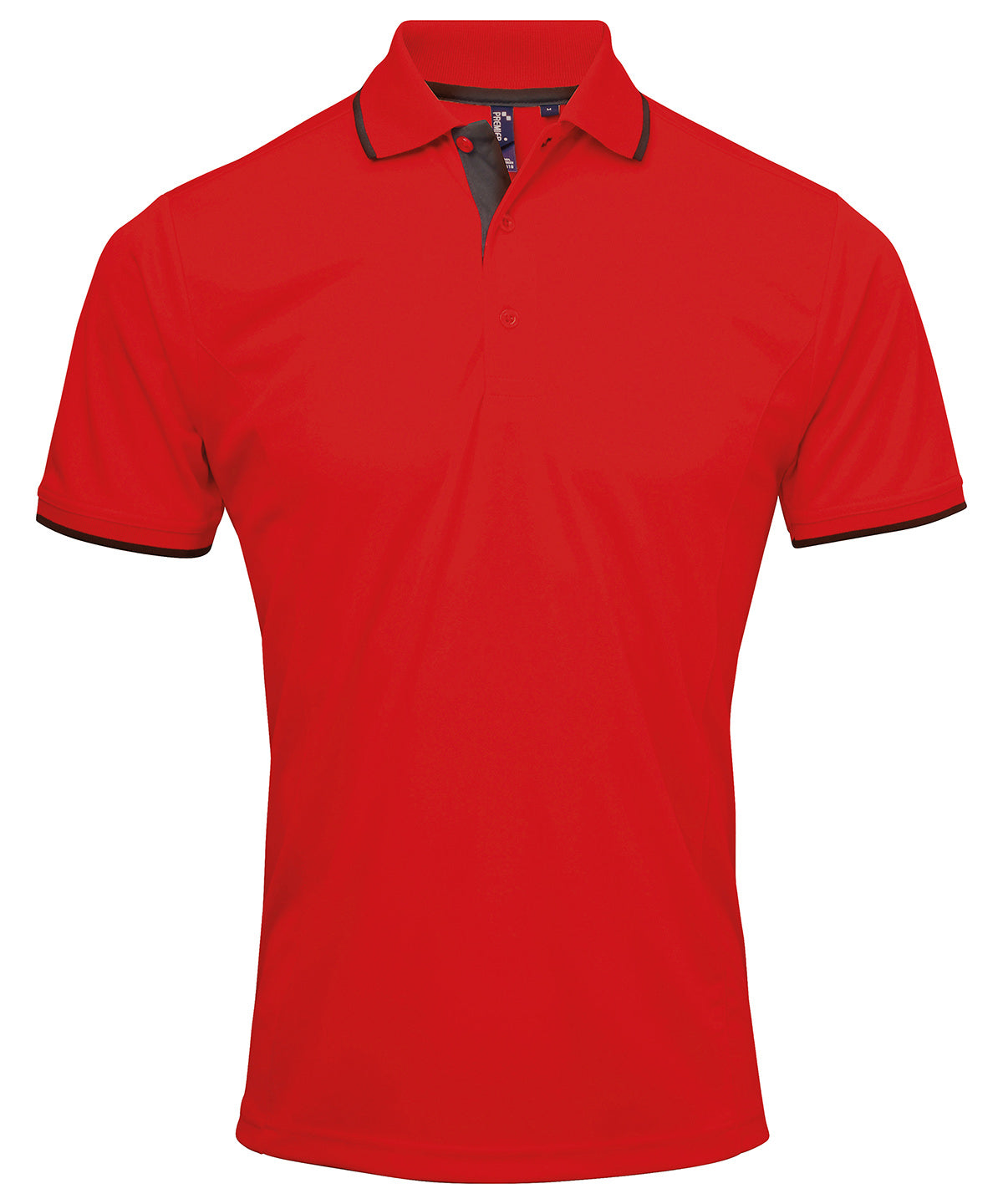 Pólóbolur Premier PR618 – Red/Black – 4XL