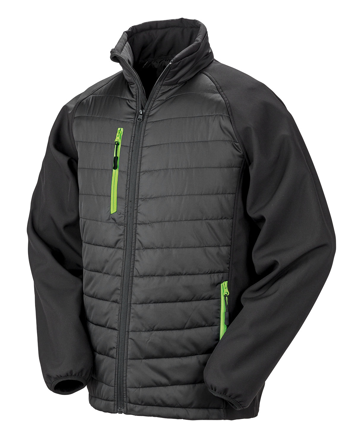 Softshell-jakki Result Recycled R237X – Black/Lime – 4XL
