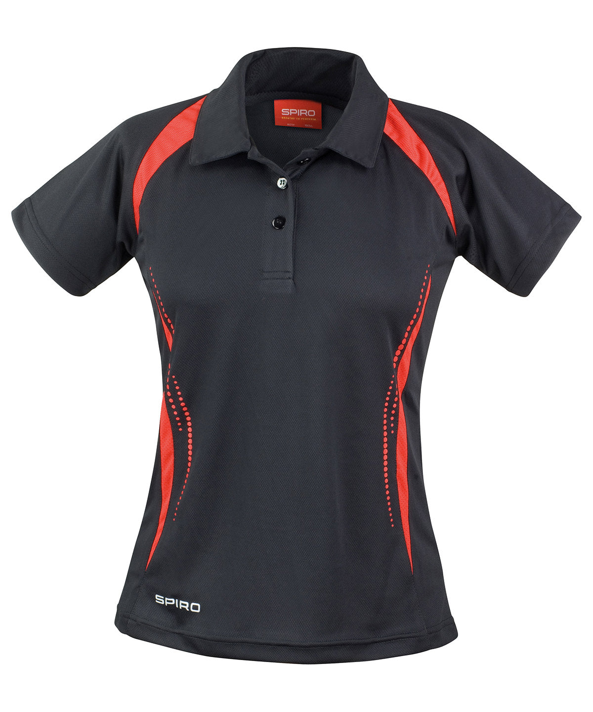 Pólóbolur Spiro S177F – Black/Red – XL
