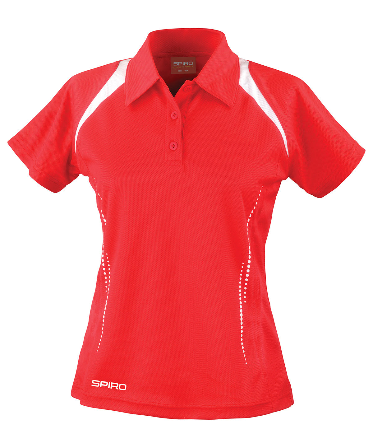 Pólóbolur Spiro S177F – Red/White – XL