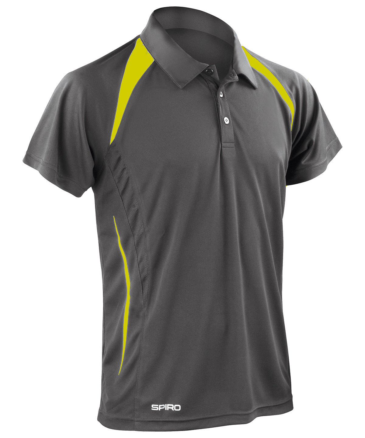 Pólóbolur Spiro S177M – Grey/Lime – 4XL