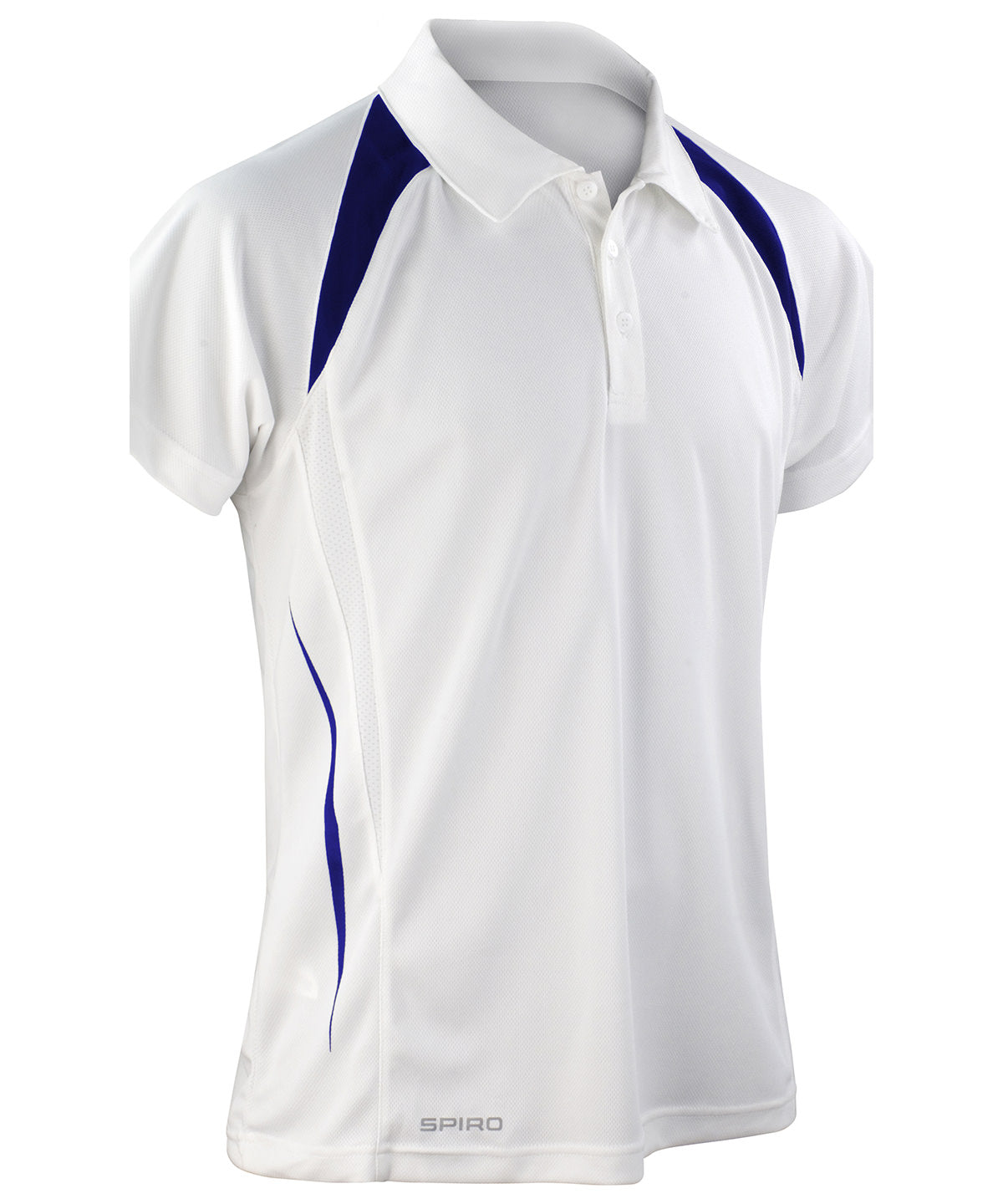 Pólóbolur Spiro S177M – White/Navy – 4XL