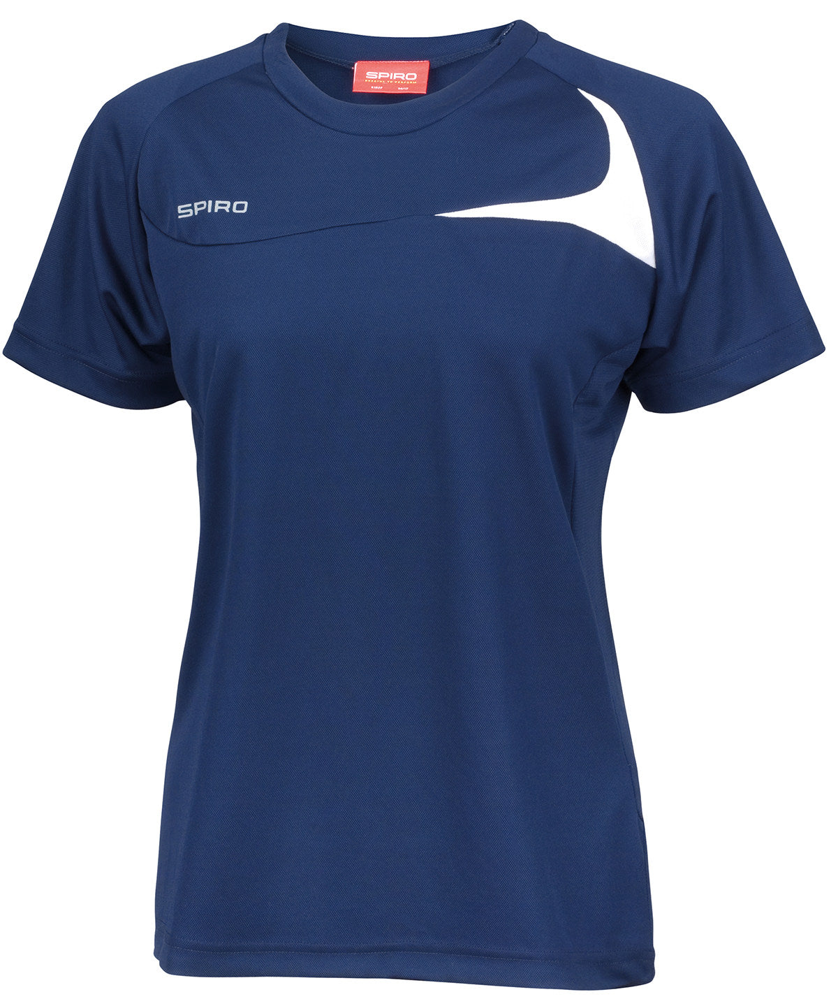 Stuttermabolur Spiro S182F – Navy/White – XL