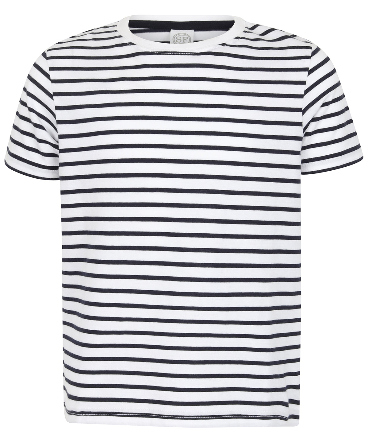 Stuttermabolur SF SM202 – White/Oxford Navy – 11/12 Years
