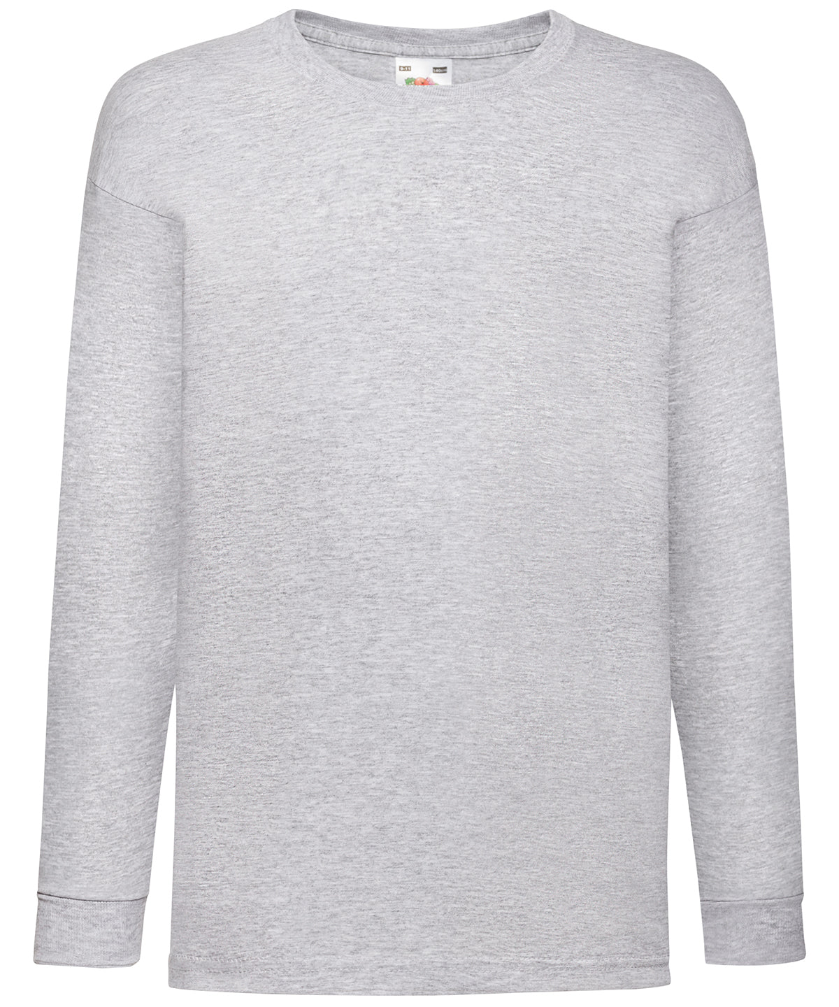 Stuttermabolur Fruit of the Loom SS007 – Heather Grey – 14/15 Years