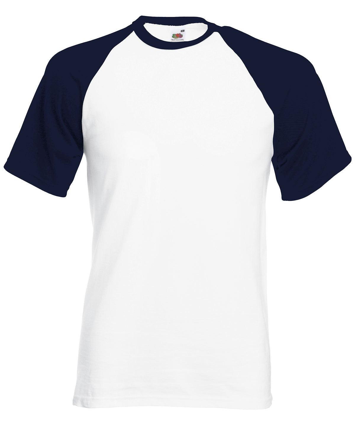 Stuttermabolur Fruit of the Loom SS026 – White/Deep Navy* – 3XL