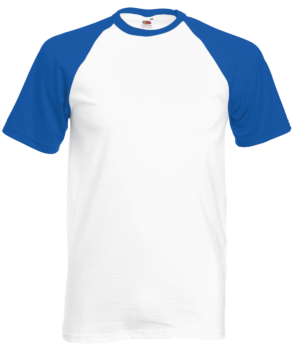 Stuttermabolur Fruit of the Loom SS026 – White/Royal Blue* – 3XL
