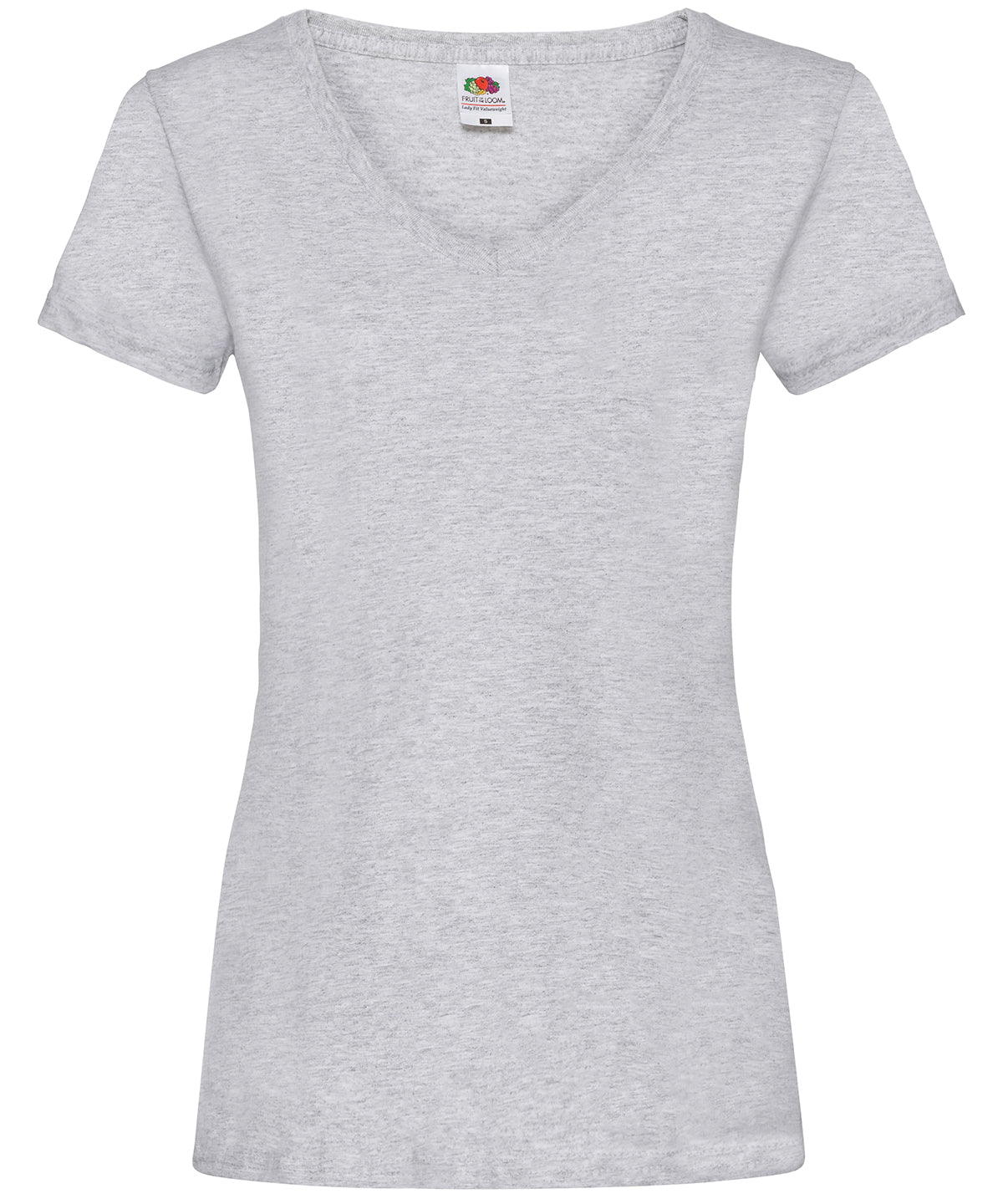 Stuttermabolur Fruit of the Loom SS047 – Heather Grey – 2XL