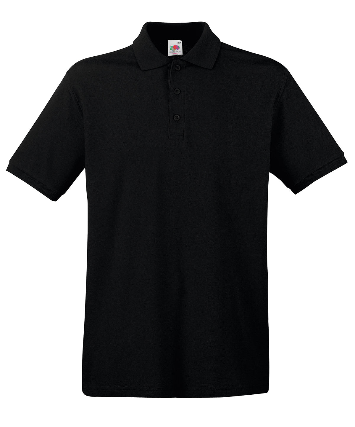 Pólóbolur Fruit of the Loom SS255 – Svartur – 3XL