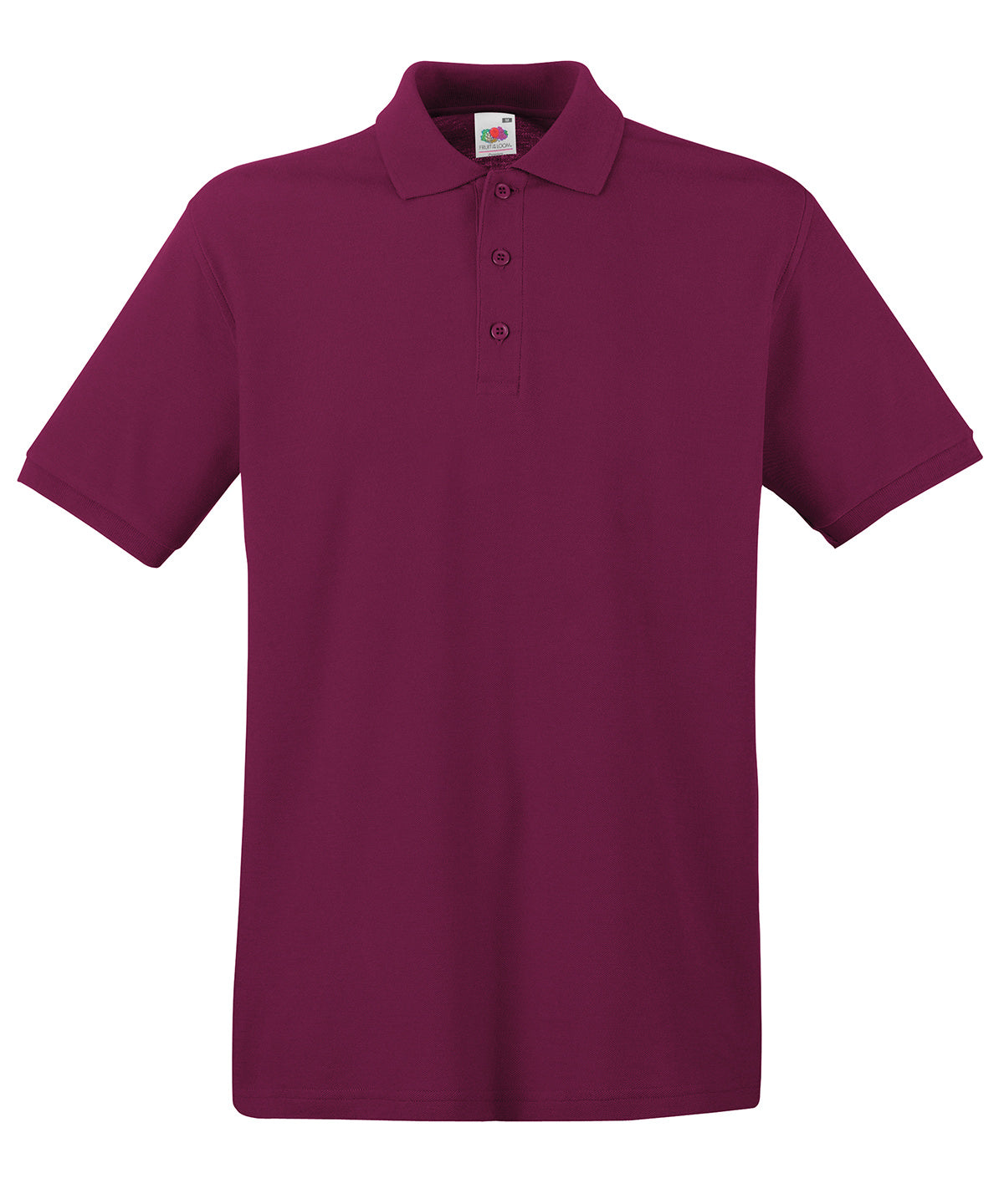 Pólóbolur Fruit of the Loom SS255 – Vínrauður – 3XL