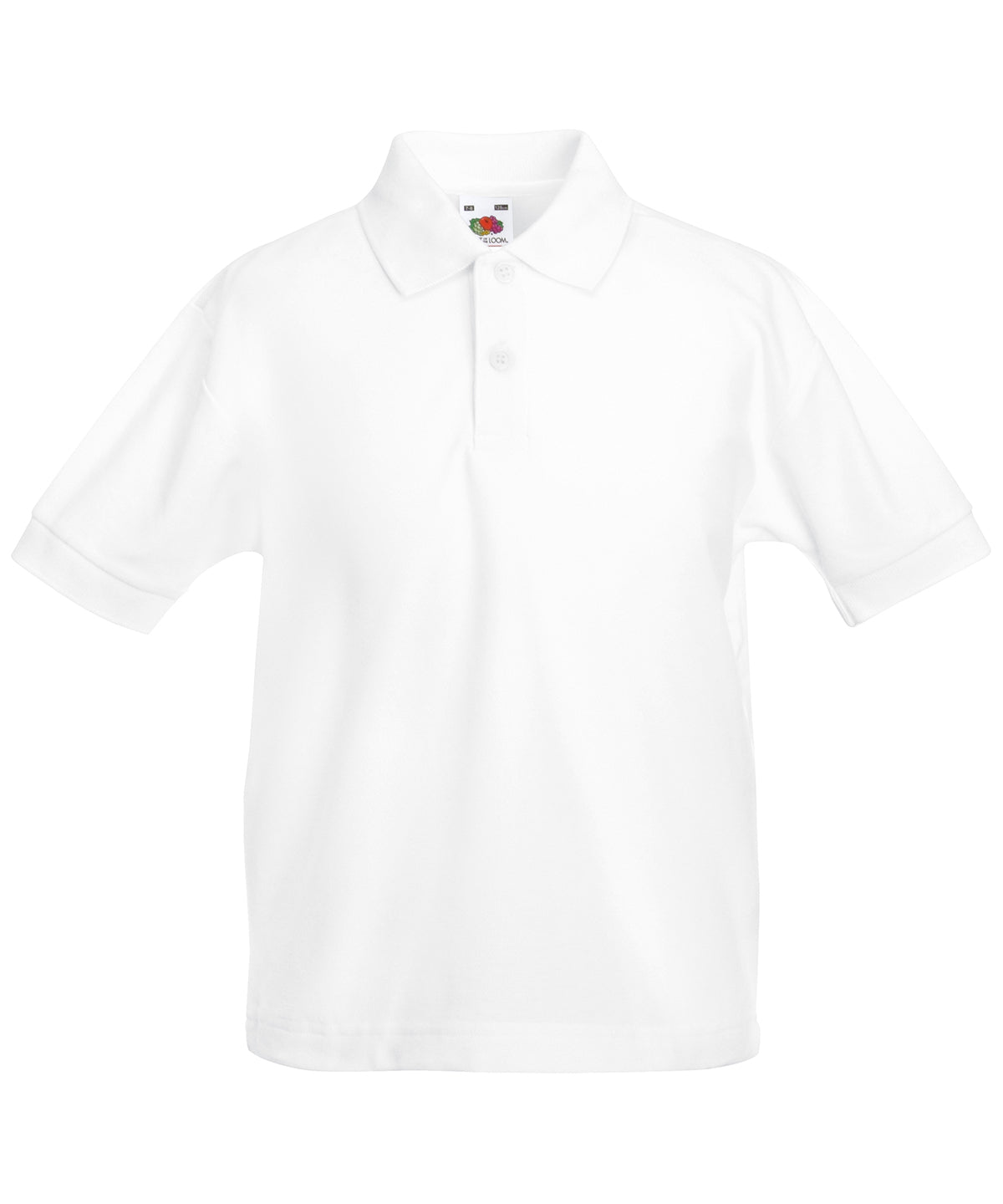 Pólóbolur Fruit of the Loom SS417 – Hvítur – 14/15 Years