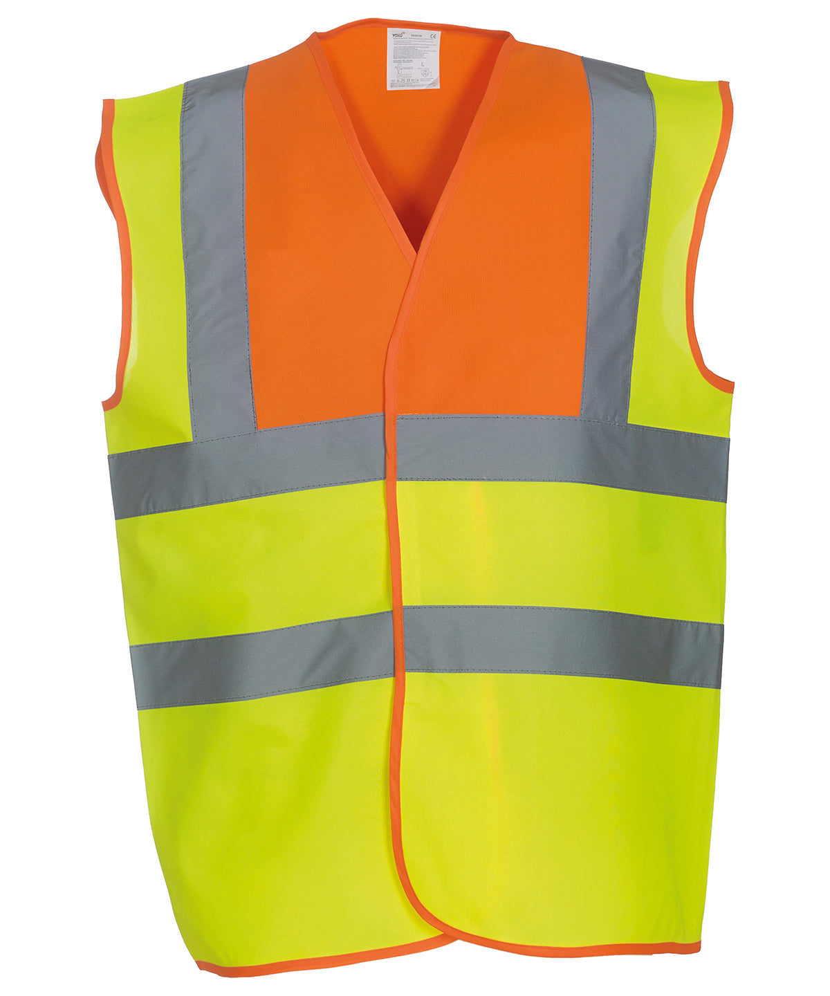 Öryggisvesti Yoko YK001 – Orange Yoke/Yellow – 3XL