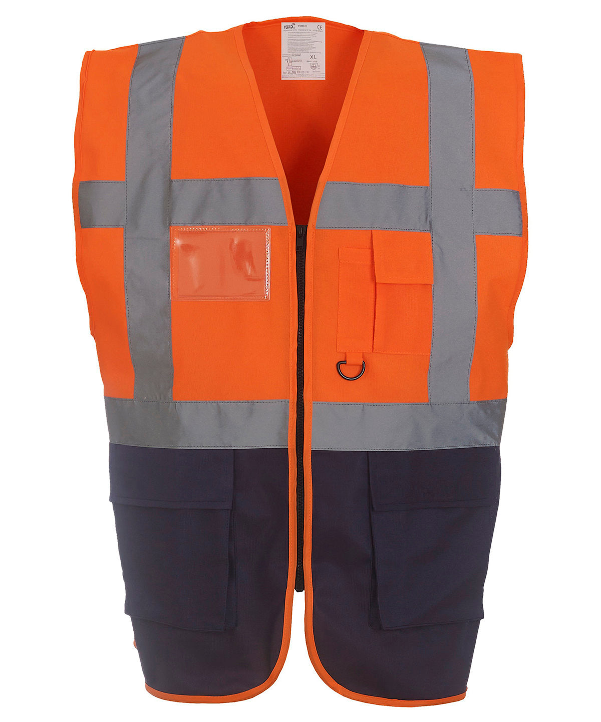 Öryggisvesti Yoko YK002 – Orange/Navy – 3XL
