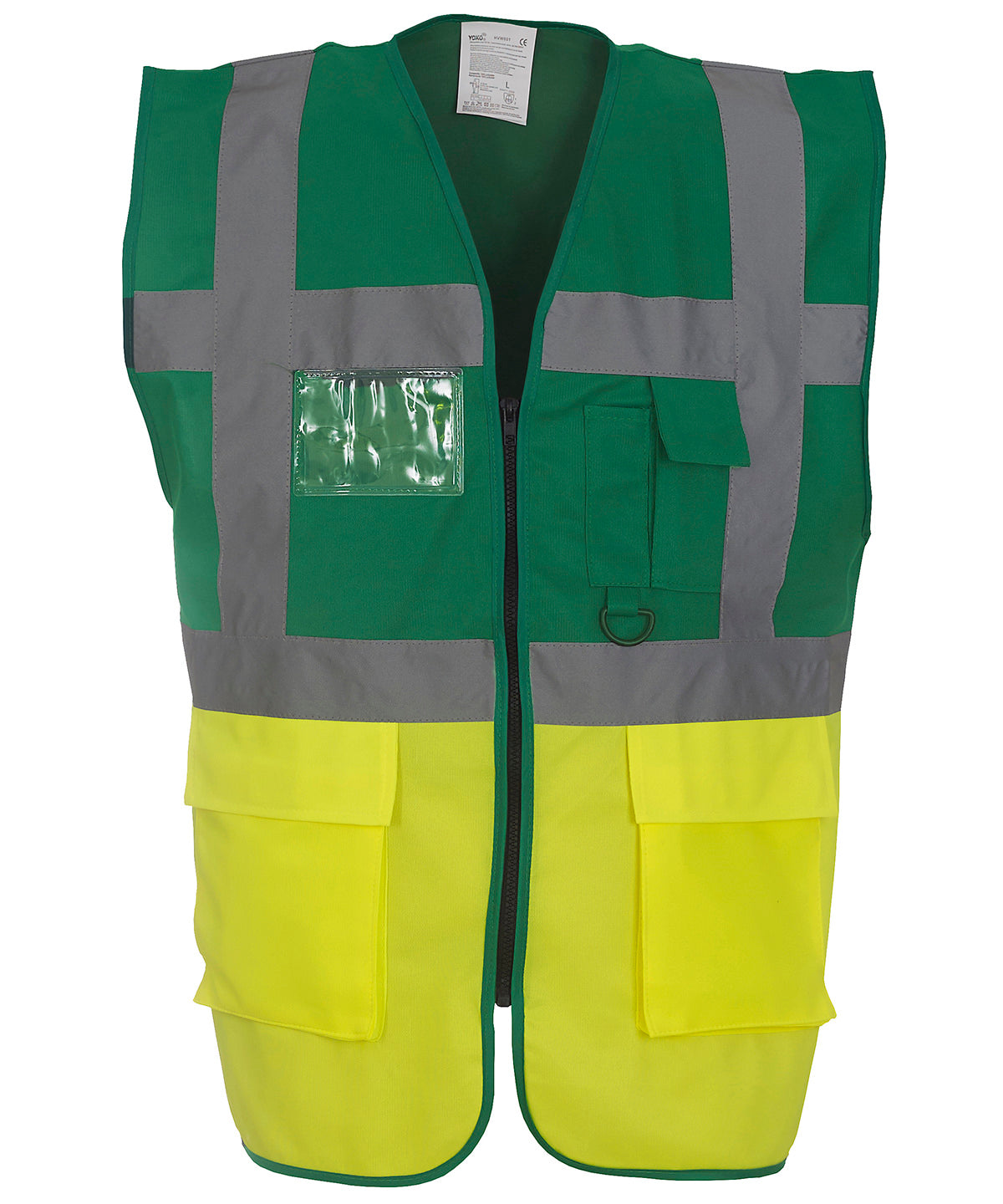 Öryggisvesti Yoko YK002 – Paramedic Green/Yellow – 3XL