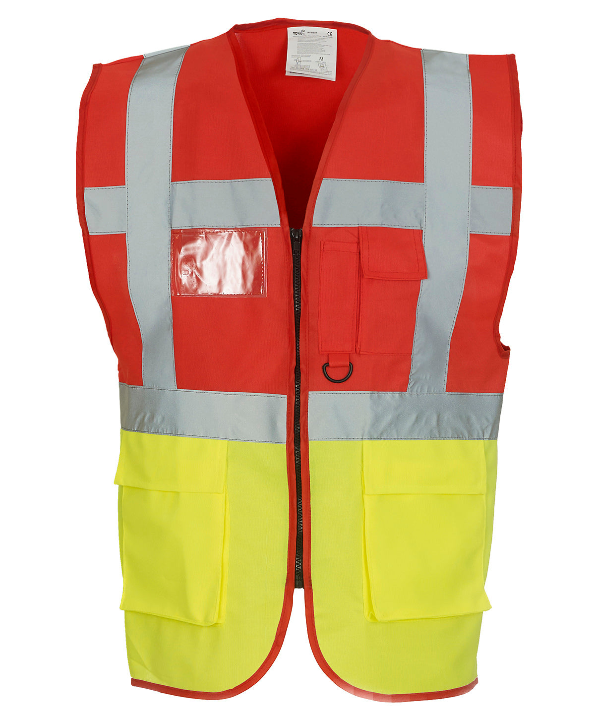 Öryggisvesti Yoko YK002 – Red/Yellow – 3XL