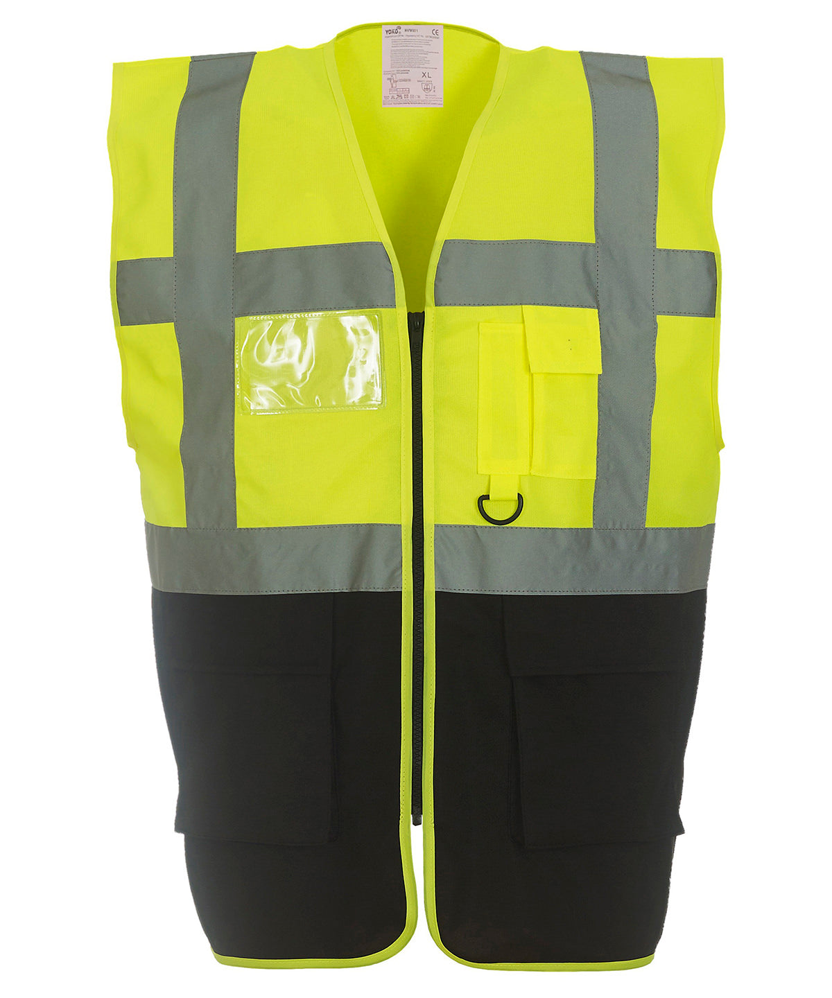 Öryggisvesti Yoko YK002 – Yellow/Black – 3XL