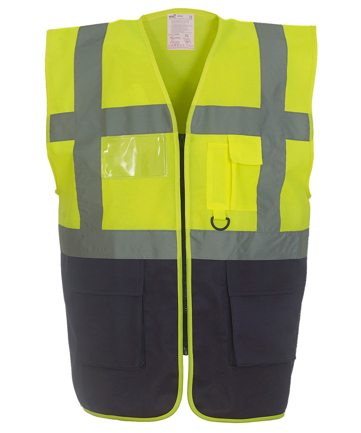 Öryggisvesti Yoko YK002 – Yellow/Navy – 3XL
