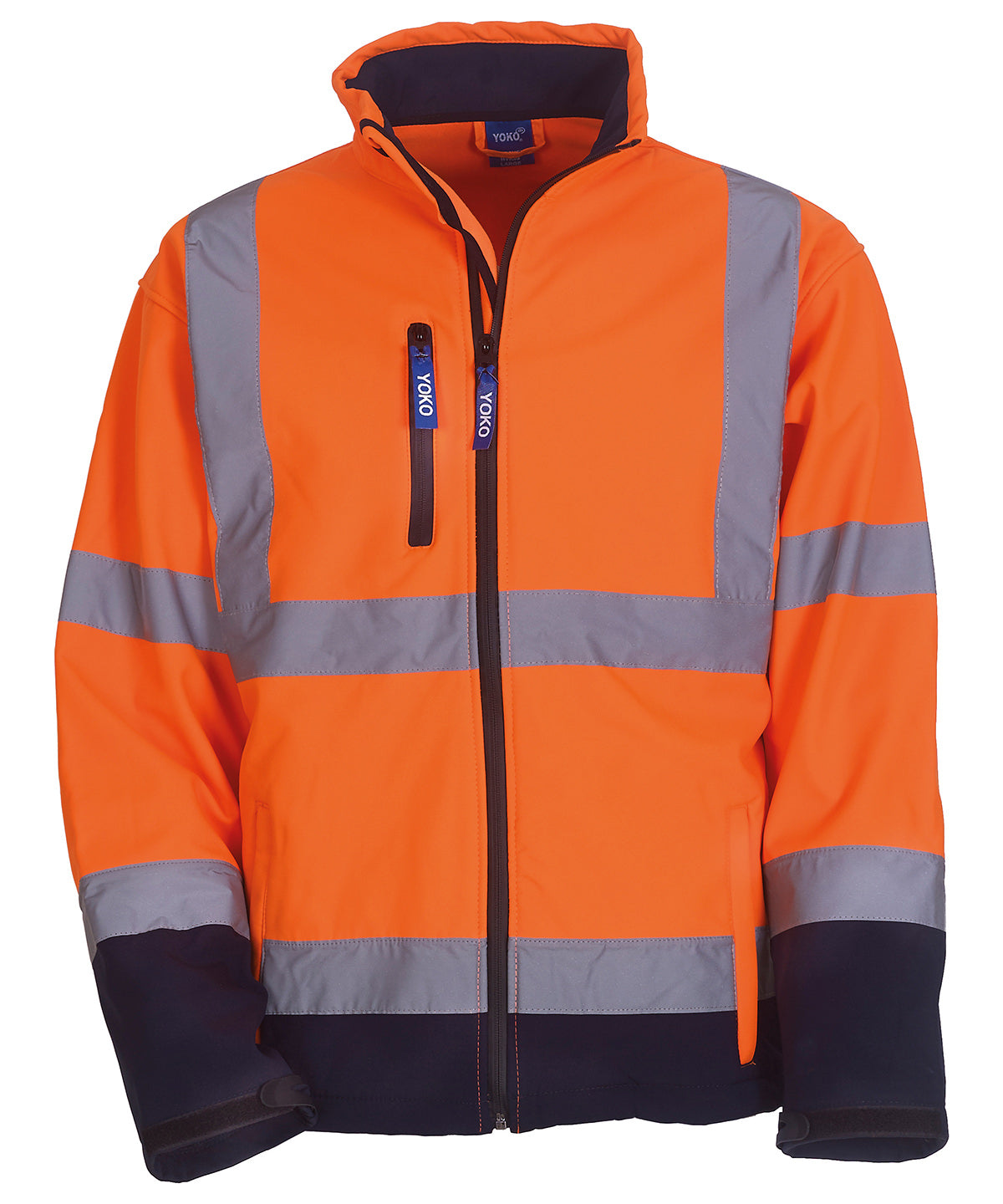 Softshell-jakki Yoko YK040 – Orange/Navy – 3XL