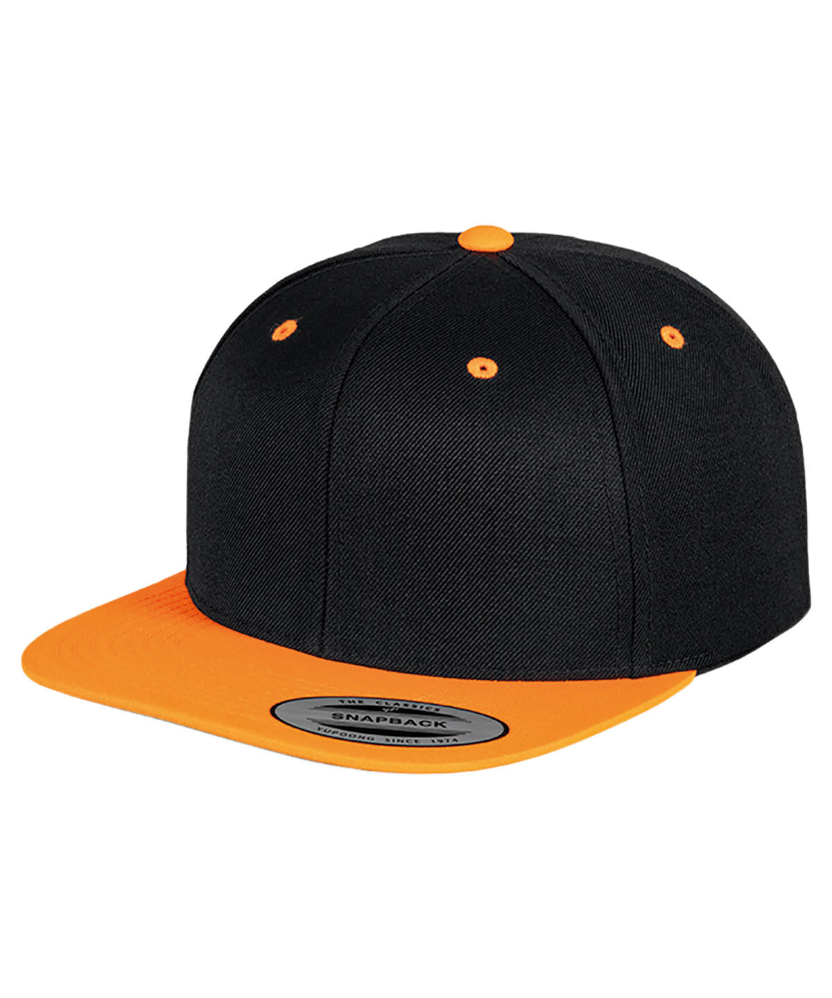 Derhúfa Flexfit by Yupoong YP002 – Black/Neon Orange – One size