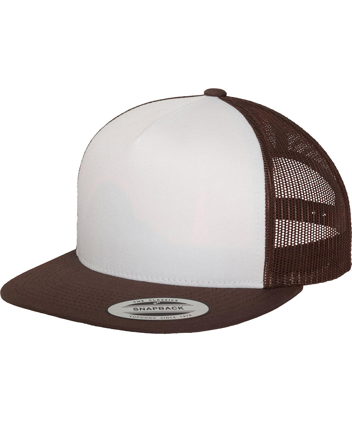 Derhúfa Flexfit by Yupoong YP011 – Brown/White/Brown – One size
