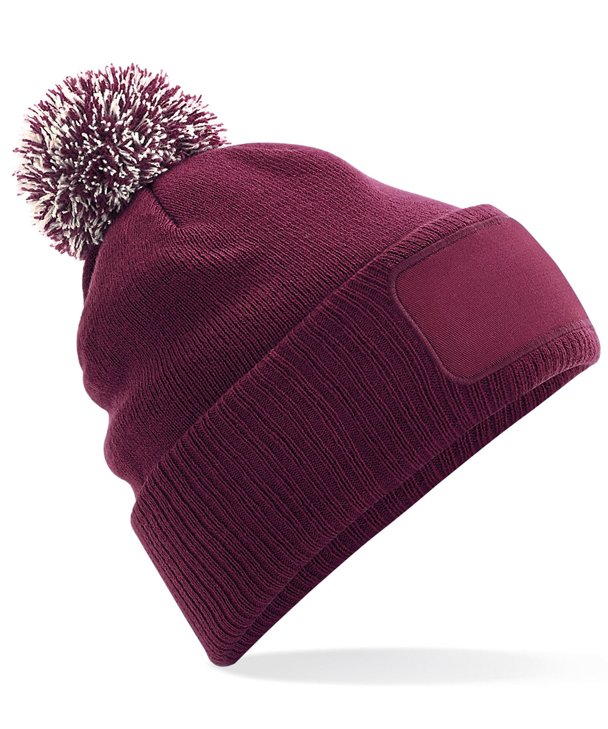 Húfa Beechfield BC443 – Burgundy/Off White – One size