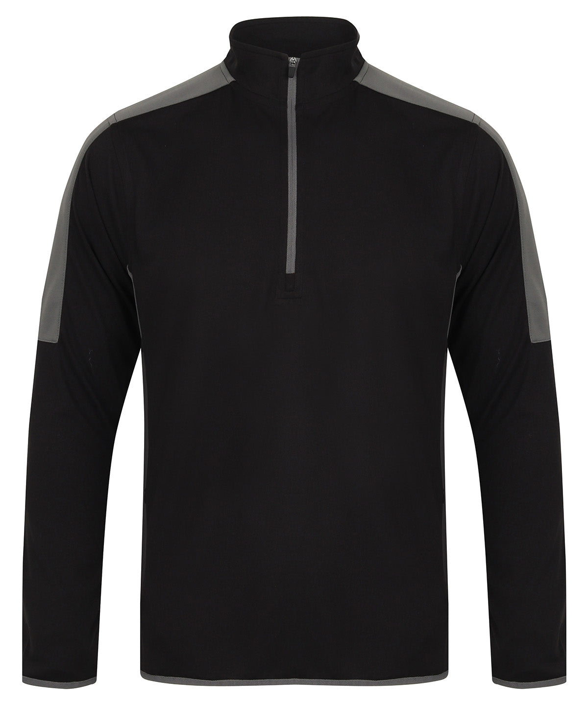 Íþróttapeysa Finden & Hales LV571 – Black/Gunmetal Grey – 2XL