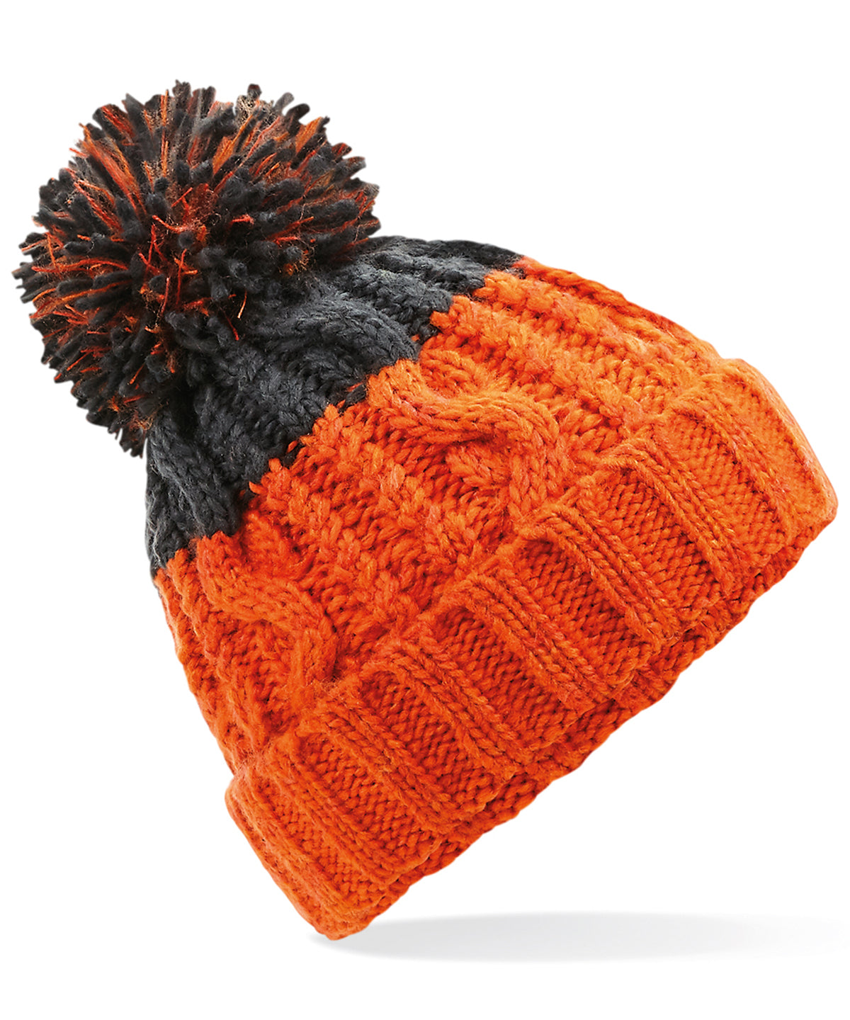Húfa Beechfield BC437 – Orange/Graphite Grey – One size